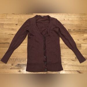 J. Crew Button Up Purple Mauve Cardigan Size Medium Women’s
